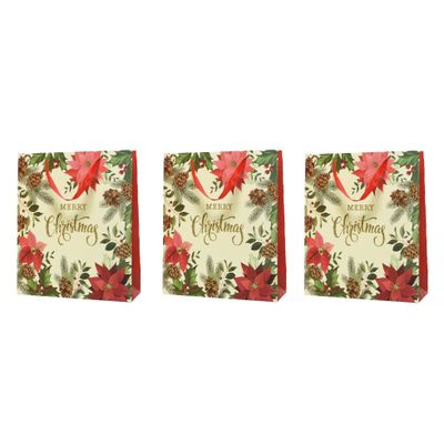 3x stuks grote kerst cadeautas/tas voor kerstcadeautjes Merry Christmas 72 cm
