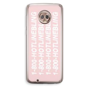 Hotline bling pink: Motorola Moto G6 Transparant Hoesje
