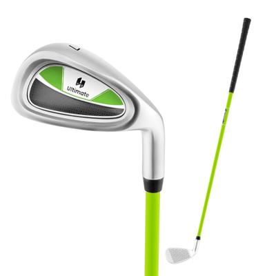 Nr. 7 Junior Ijzer voor Kinderen Individuele Gouden Club met Glasvezel Shaft en Clubhoes Junior Oefengolfclub Rechterhand 76 cm