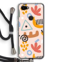 Abstract: Pixel 3a Transparant Hoesje met koord