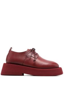 Marsèll chaussures oxford en cuir à lacets - Rouge