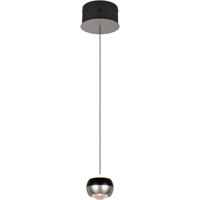 LED Hanglamp - Trio Select Orbit - 1 Lichtpunt van 8 Watt - Dimbaar - Aanpasbare Lichtkleur - Hoogte Aanpasbaar zonder Contragewicht - Mat Nikkel - Metaal