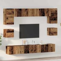 Tv-meubelset 8 pcs Oud hout 100 x 30 x 30 cm Bewerkt hout