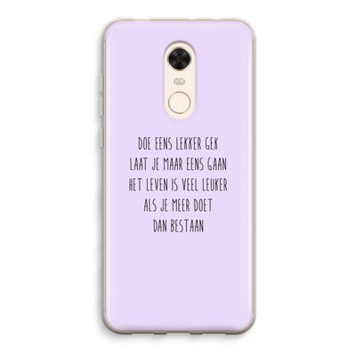 Gek: Xiaomi Redmi 5 Transparant Hoesje
