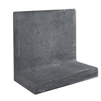 L-element zwart 50x40 voet 30 cm - Gardenlux