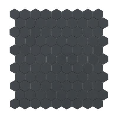 Mozaiek Tegels Hexagon Dark Grey 3,5x3,5cm Mozaiek Tegels Hexagon Dark Grey 3,5x3,5cm