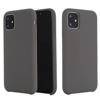 For iPhone 11 Solid Color Liquid Silicone Shockproof Case (Olive Green)