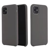 For iPhone 11 Solid Color Liquid Silicone Shockproof Case (Olive Green)