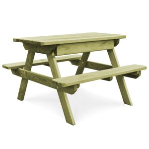 Picknicktafel met banken 90x90x58 cm gempregneerd grenenhout