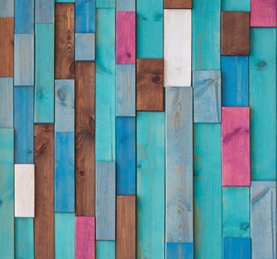 Behang met print Verschillende Hout