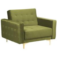 Beliani - ABERDEEN - Fauteuil - Groen - Fluweel - thumbnail