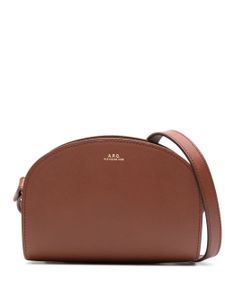 A.P.C. sac porté épaule Demi-Lune en cuir - Marron