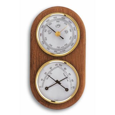 TFA Dostmann Analoog weerstation - eikenhout - barometer - hygrometer - thermometer - voor binnen