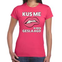 Kus me ik ben geslaagd t-shirt roze dames