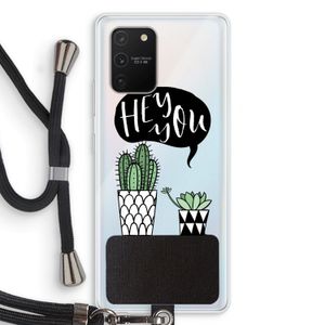 Hey you cactus: Samsung Galaxy S10 Lite Transparant Hoesje met koord