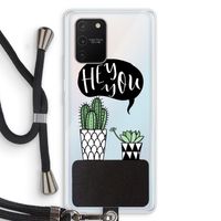 Hey you cactus: Samsung Galaxy S10 Lite Transparant Hoesje met koord