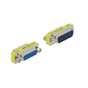 Delock 65111 VGA Adapter [1x D-sub stekker 25-polig - 1x D-sub bus 25-polig] Zilver
