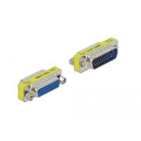 Delock 65111 VGA Adapter [1x D-sub stekker 25-polig - 1x D-sub bus 25-polig] Zilver