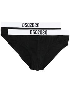 DSQUARED2 boxer à taille à logo - Noir