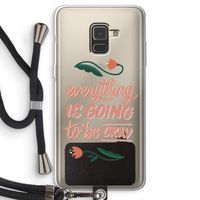 Optimistic flower girl: Samsung Galaxy A8 (2018) Transparant Hoesje met koord