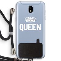 Queen zwart: Samsung Galaxy J5 (2017) Transparant Hoesje met koord Queen zwart: Samsung Galaxy J5 (2017) Transparant Hoesje met koord