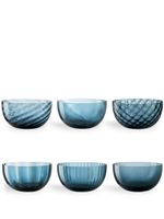 NasonMoretti lot de 6 tasses en verre Idra - Bleu - thumbnail