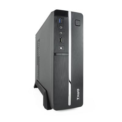 ATX Mini tower Behuizingmet voeding TooQ TQC-3005U3 Slim USB 3.0 Zwart 500 W