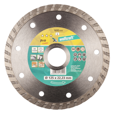 Wolfcraft Diamant-doorslijpschijf | ProTu | Ø125 x 22,23 | 1 stuk - 1695000