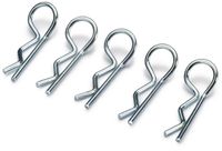 Body clips middel, zilver, 10 stuks