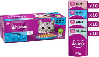 Natvoer voor senior katten 40x85g multipack WHISKAS - Whiskas