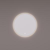 HIPP Design spiegel Rond Gunmetal PVD met Indirecte LED Verlichting 120 x 3 cm Inclusief Spiegelverwarming. Touch Dimmer en Kleurenwissel