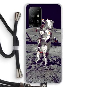 Spaceman: Oppo A95 5G Transparant Hoesje met koord