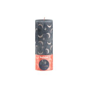 Bolsius silhouette rustiekkaars 190/68 slate blue