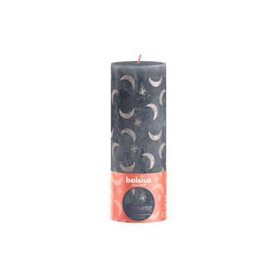 Bolsius silhouette rustiekkaars 190/68 slate blue