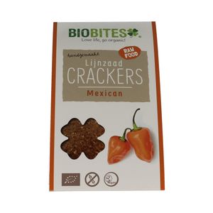 Biobites Lijnzaad Crackers Raw Mexican 2st