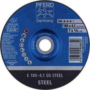 PFERD 62217426 E 180-4,1 SG STEEL Afbraamschijf gebogen Diameter 180 mm Boordiameter 22.23 mm Staal 10 stuk(s)