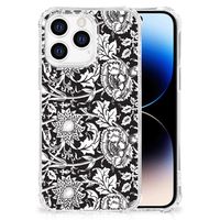 iPhone 14 Pro Case Black Flowers - thumbnail