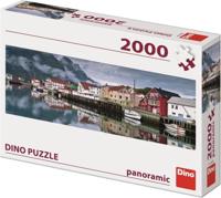 DinoToys Dino puzzel - vissersdorp in noorwegen - 2000 stukjes
