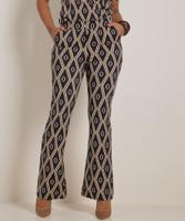 flared fit jersey broek met print