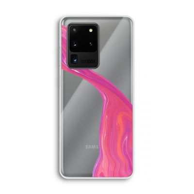 Paarse stroom: Samsung Galaxy S20 Ultra Transparant Hoesje