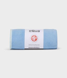 Manduka eQua Yogamat Handdoek - Clear Blue (182 x 67 cm)