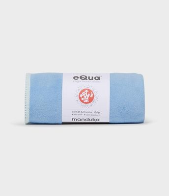 Manduka eQua Yogamat Handdoek - Clear Blue (182 x 67 cm)