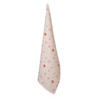 Clayre & Eef Theedoek 50x70 cm Beige Roze Katoen Hobbelpaard Keukenhanddoek Beige Keukenhanddoek