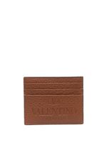 Valentino Garavani porte-cartes à logo embossé - Marron