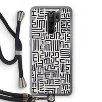 Moroccan Print: Xiaomi Redmi 9 Transparant Hoesje met koord