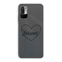 Forever heart black: Xiaomi Redmi Note 10 5G Transparant Hoesje