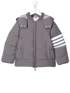 Thom Browne Kids doudoune à 4 bandes signature - Gris