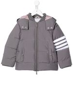 Thom Browne Kids doudoune à 4 bandes signature - Gris - thumbnail