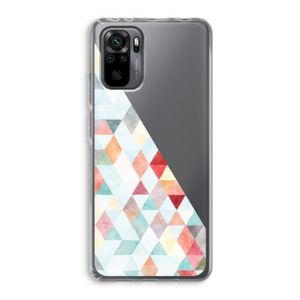 Gekleurde driehoekjes pastel: Xiaomi Redmi Note 10 Pro Transparant Hoesje