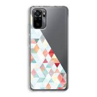 Gekleurde driehoekjes pastel: Xiaomi Redmi Note 10 Pro Transparant Hoesje